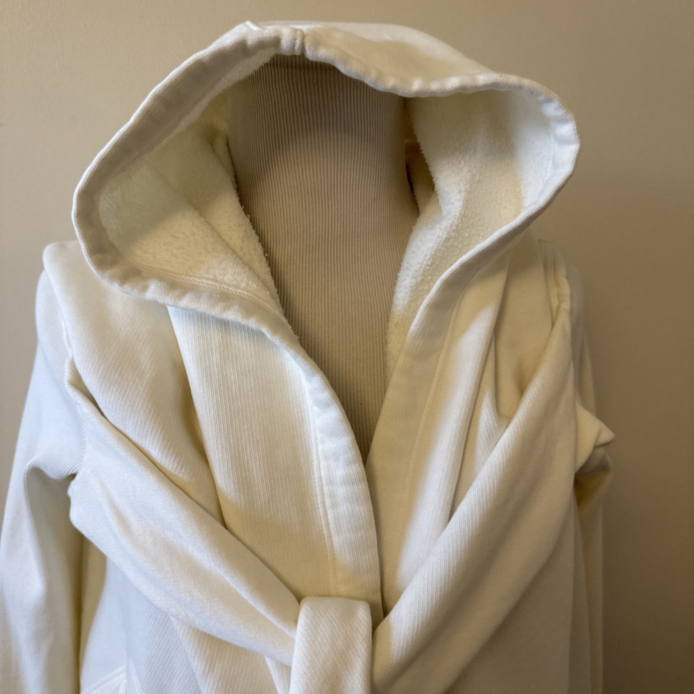 Rick Owens Olmar Mirta Jacket Hoodie Cotton Knit Milk Ivory Med - Picture 6 of 14